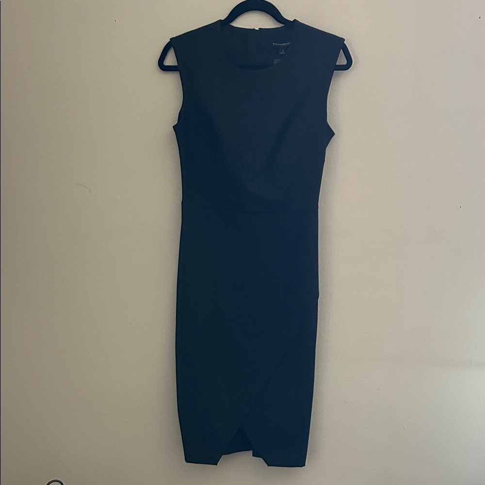 Banana Republic Sloan Black Asymmetrical Dress NWT